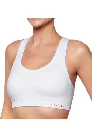 Falke Falke Women Madison Low Support Sports Bra Wit polyamide X-Small Dames