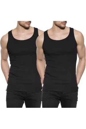 Bread & Boxers Bread and Boxers Men Tanks 2P Zwart ecologisch katoen Small Heren