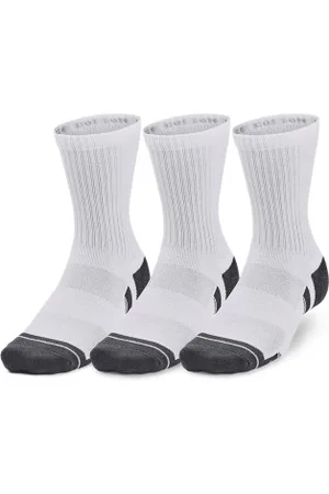 Under Armour Sokken 3P Performance Cotton Mid Socks Wit Large