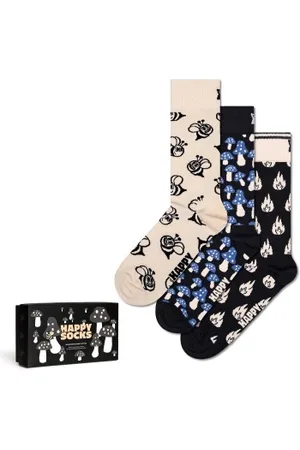 Happy Socks Sokken 3P Monochrome Magic Socks Gift Set Versch. kleure katoen Maat 36/40