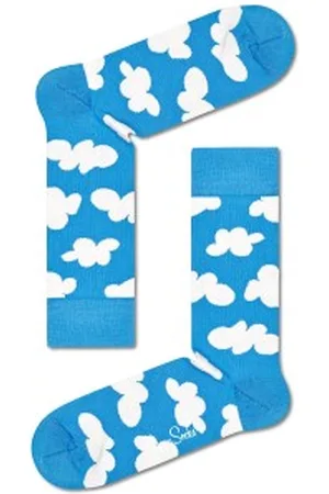 Happy Socks Sokken Cloudy Sock Blauw patroon katoen Maat 36/40