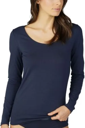 Mey Cotton Pure Long-Sleeved Top Midnight blue katoen 36 Dames