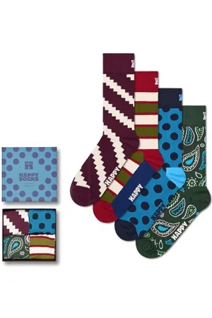 Happy Socks Sokken 4P New Vintage Socks Gift Set Versch. kleure katoen Maat 36/40