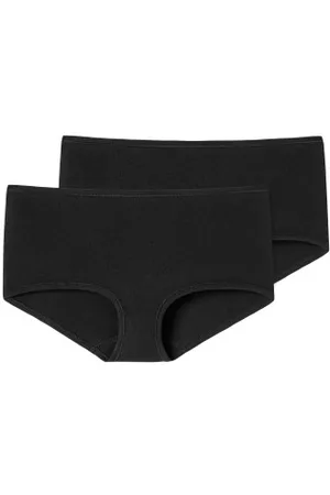 Schiesser 2P 95-5 Organic Shorts Zwart katoen 36 Dames