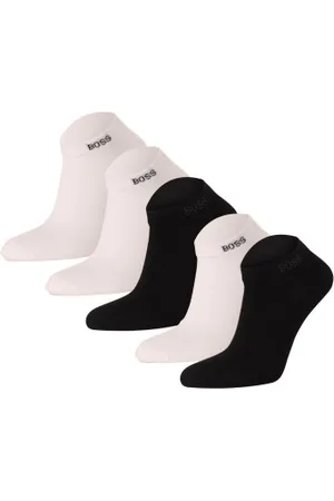 HUGO BOSS Sokken 5P Cotton Blend Ankle Socks Zwart/Wit Maat 39/42 Heren