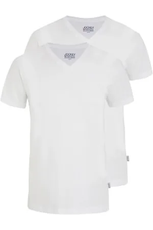 Jockey 2P V-Neck T-Shirt Wit katoen Small Heren