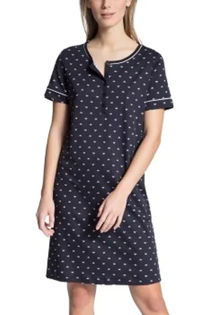 Calida Night Lovers Sleepshirt Donkerblauw katoen Large Dames