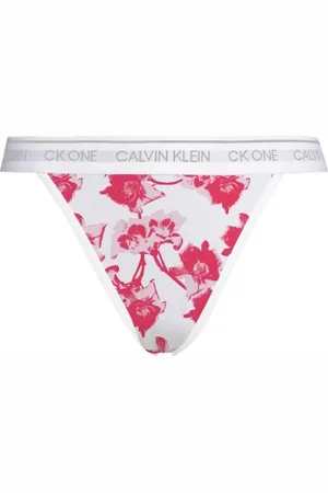 Calvin Klein One Cotton Brazilian Wit patroon Small Dames