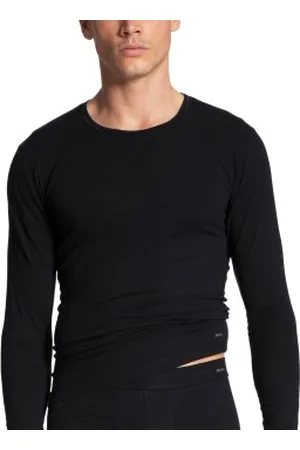 Calida Cotton Code Shirt Long Sleeve Zwart katoen Medium Heren