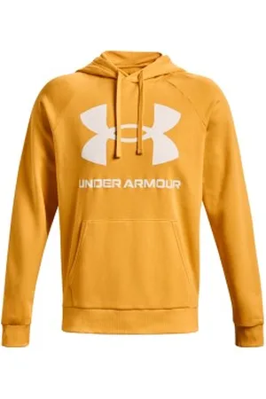 Under Armour Rival Fleece Big Logo Hoodie Oranje/Wit Small Heren