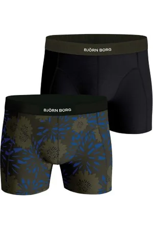 Björn Borg Herenslips 2P Premium Cotton Stretch Boxer 1725 Zwart/Groen katoen Large Heren
