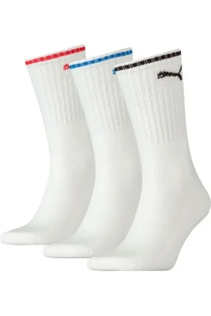 PUMA Sokken 3P Crew Sock Stripe Wit Maat 35/38