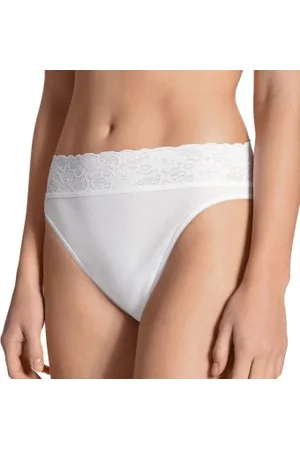 Calida Lycraspitze Slip Wit 001 katoen 40-42 Dames