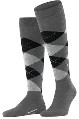 Burlington Sokken Edinburgh Wool Knee High Sock Lichtgrijs Maat 40/46