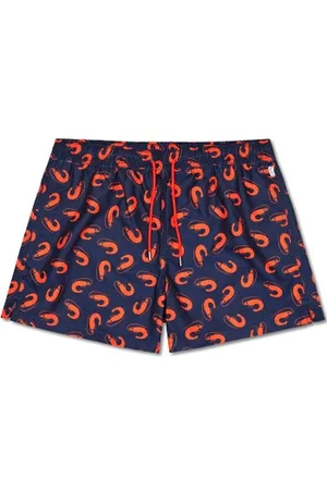 Happy Socks Zwembroeken Shrimpy Swim Shorts Marineblauw patroon polyester Small Heren