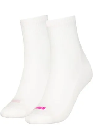 PUMA Sokken 2P Women Heart Logo Short Crew Socks Wit/Roze Maat 35/38 Dames
