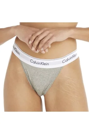 Calvin Klein Modern Cotton Tanga Panty Grijsgemel. X-Small Dames