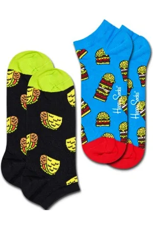 Happy Socks Sokken 2P Foodie Low Sock Versch. kleure katoen Maat 41/46