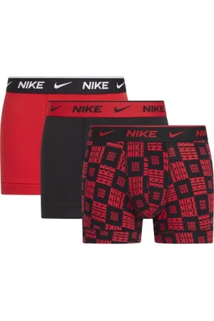 Nike Herenslips 9P Everyday Cotton Stretch Trunks Rood/Zwart katoen Small Heren