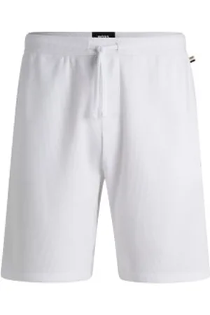 HUGO BOSS Waffle Nightwear Shorts Wit Medium Heren