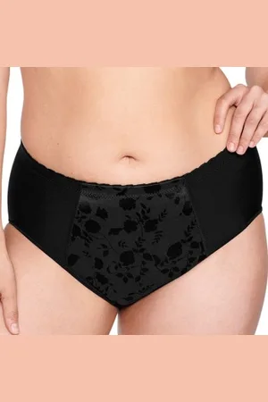 NATURANA Heritage Minimizer Slip Floral Zwart polyamide 40 Dames