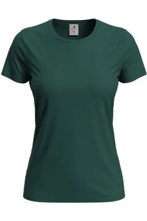 Stedman 4P Classic Women T-shirt Donkergroen katoen X-Small Dames