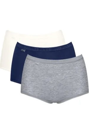 Sloggi 3P Basic Plus Maxi Colored Blauw/Grijs katoen 44 Dames