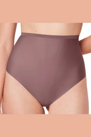 Triumph Shape Smart Highwaist Thong Roze/Bruin Small Dames