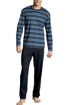 Calida Relax Streamline Pyjamas Marine/Blauw katoen Medium Heren