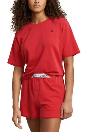 Ralph Lauren Short Sleeve Shirt And Short Set Rood Medium Dames
