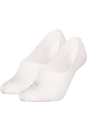 Calvin Klein Calvin Klein Sokken 2P Shiny Logo Mid Cut Footie Socks Wit Maat 35/38 Dames