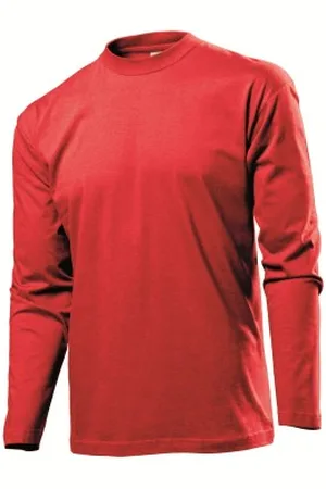 Stedman Classic Long Sleeve Men Rood katoen Small Heren