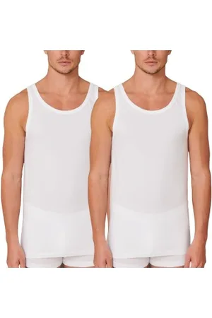 Schiesser 2P 95-5 Organic Cotton Athletic Shirt Wit ecologisch katoen Small Heren