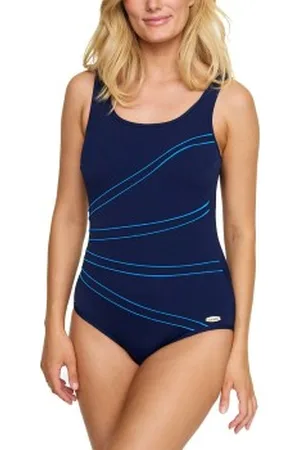 Damella Keira Chlorine Resistant Swimsuit 36-50 Marine polyester 36 Dames