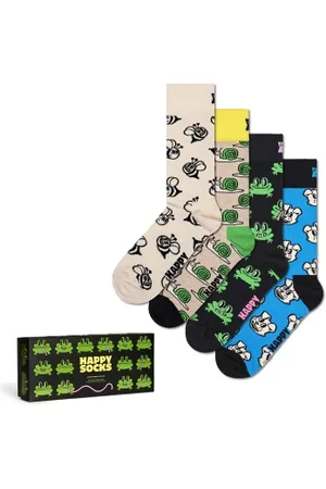Happy Socks Sokken 4P Happy Animals Socks Gift Set Versch. kleure Maat 41/46