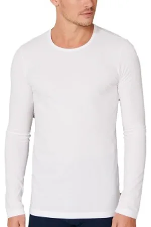 Schiesser 95-5 Organic Cotton Long Sleeve Shirt Wit ecologisch katoen Small Heren