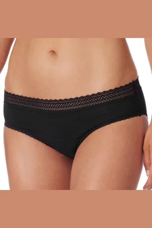 Schiesser 2P Secret Care Slips Zwart 34/36 Dames