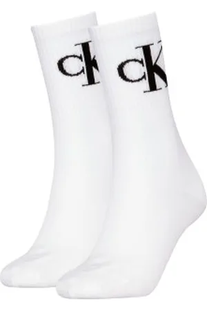 Calvin Klein Calvin Klein Sokken 2P Women Monogram Crew Socks Wit Maat 35/38 Dames