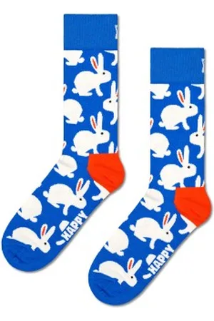 Happy Socks Sokken Fun Bunny Sock Blauw katoen Maat 36/40