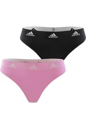 adidas 2P Underwear Brazilian Thong Zwart/Roze katoen X-Small Dames