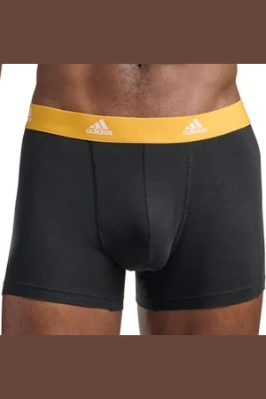 adidas Herenslips 3P Active Flex Cotton Trunk Zwart/Oranje katoen Small Heren