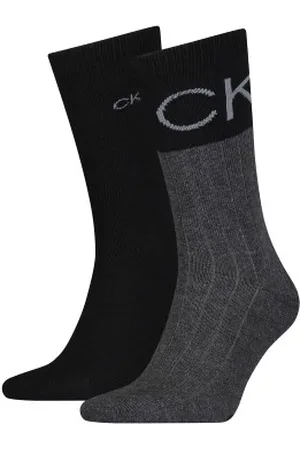 Calvin Klein Calvin Klein Sokken 2P Colorblock Rib Socks Zwart/Grijs One Size Heren
