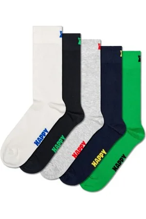 Happy Socks Sokken 5P Solid Socks Versch. kleure-2 katoen Maat 41/46