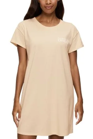 Triumph Nightdress Short Sleeve Crème katoen 36 Dames