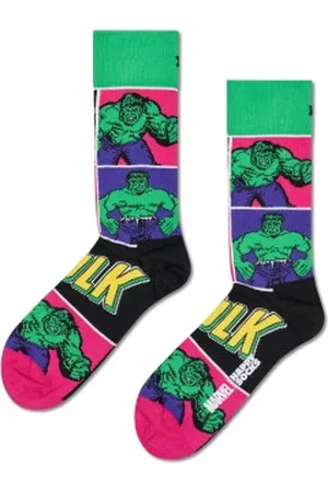 Happy Socks Sokken Marvel The Hulk Sock Groen patroon katoen Maat 36/40