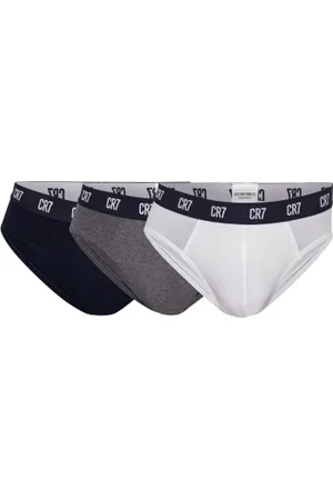 CR7 - Cristiano Ronaldo Herenslips 3P Basic Brief Zwart/Grijs katoen Small Heren