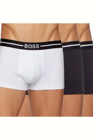 HUGO BOSS Herenslips 3P Organic Cotton Trunk Wit/Zwart katoen Medium Heren
