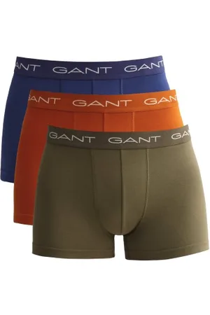 GANT Herenslips 3P Trunk Groen/Oranje katoen Small Heren