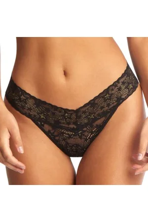Hanky Panky 3P Night Fever Original Rise Thong Zwart nylon One Size Dames