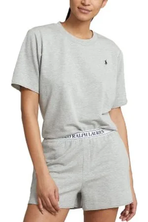 Ralph Lauren Short Sleeve Shirt And Short Set Grijs Large Dames